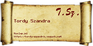 Tordy Szandra névjegykártya